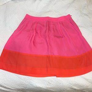 Vibrant pink and orange j crew mini skirt. Great for work or for running errands
